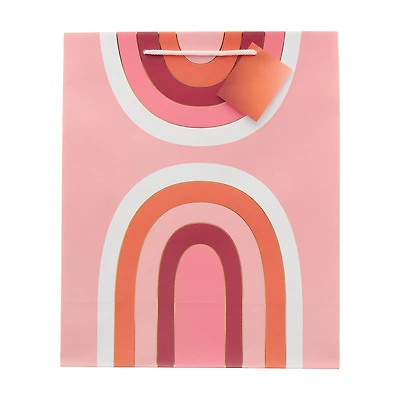 Rainbow Foil Embellished Gift Bag with Tag, Large