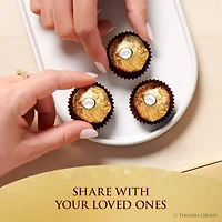 Ferrero Rocher Gourmet Hazelnut Milk Chocolate Gift Box, 8 Individually Wrapped Chocolates, 3.5 oz