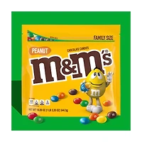 M&M's Peanut Chocolate Candy, Family Size, 18.08 oz
