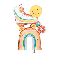 Foil Rainbow Roller Skate Balloon, 40 in
