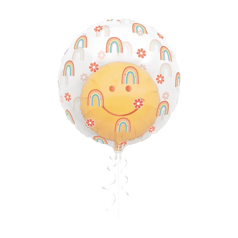 Rainbow Roller Skate Double Stuffed Balloon, 18 in