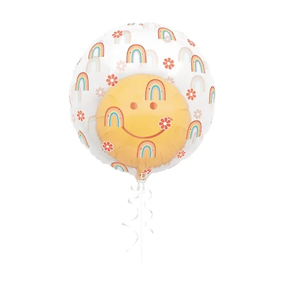 Rainbow Roller Skate Double Stuffed Balloon, 18 in