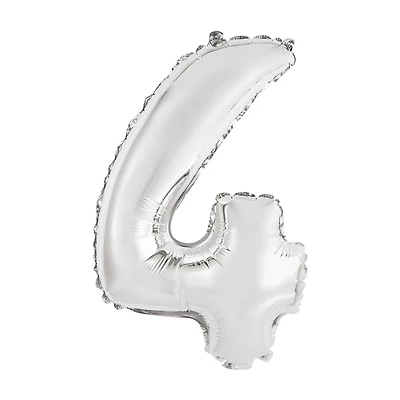 Foil Silver Number Balloon