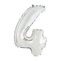 Foil Silver Number Balloon