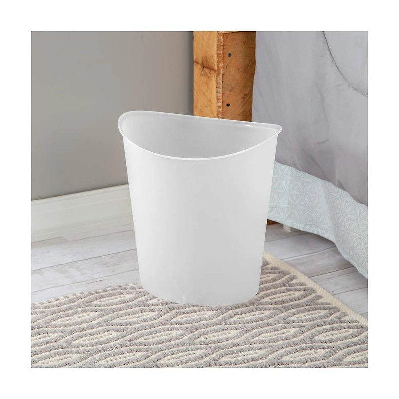 Tall Oval Wastebasket, Clear, 3 gal