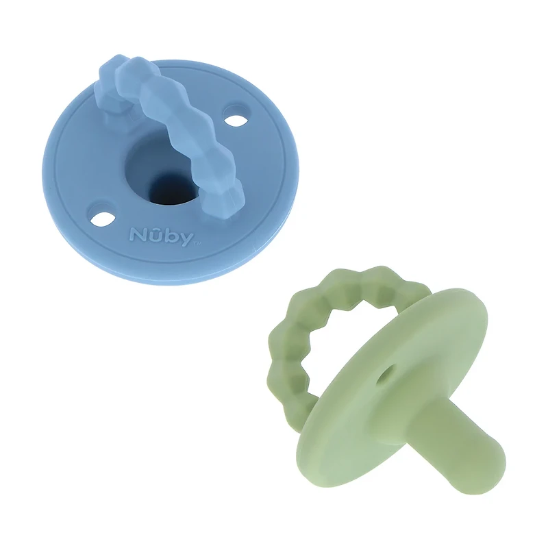 Nuby Softees Pacifiers, 2 ct, Assorted