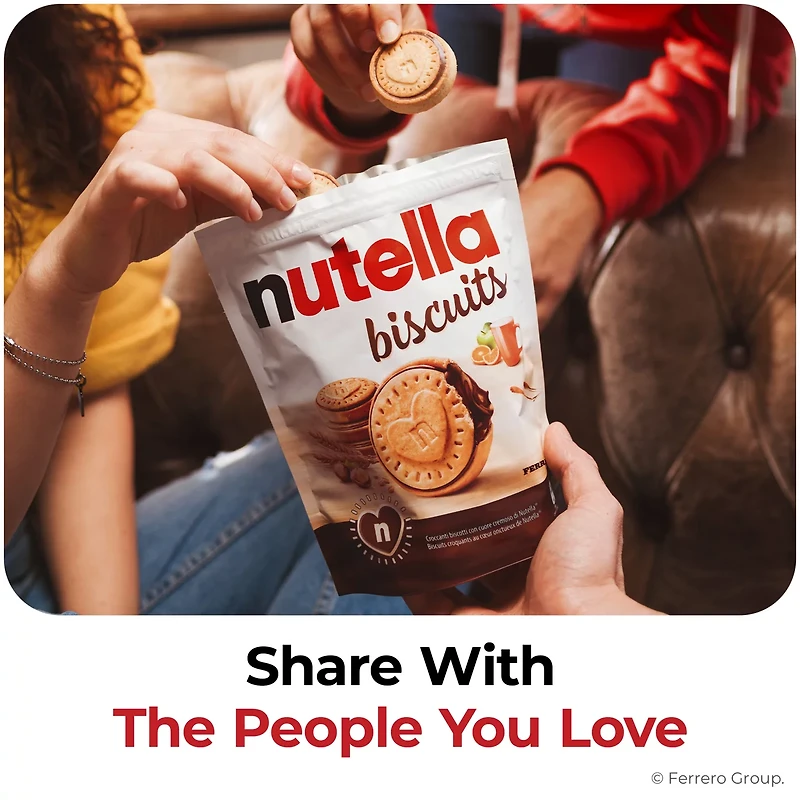 Nutella Biscuits Cookies Filled with Nutella Hazelnut Spread, Sweet Snack Pack, 9.7 oz