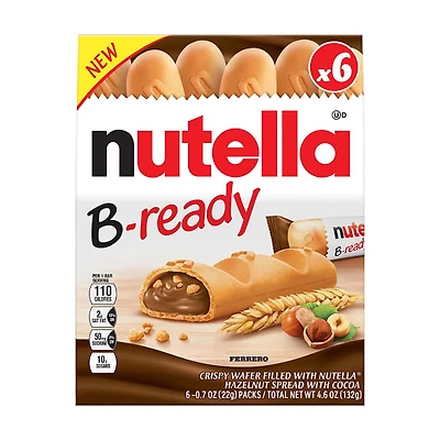 Nutella B-ready Crispy Wafer Snack Bars, 6 ct