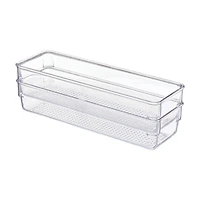 Clear Drawer Organizer, Long, 2 Pack
