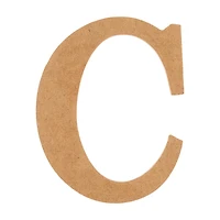 Unpainted Fiberboard Letter "C", 6 in