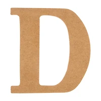 Unpainted Fiberboard Letter "D", 6 in