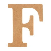 Unpainted Fiberboard Letter "F", 6 in