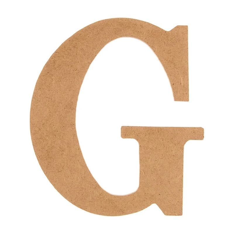 Unpainted Fiberboard Letter "G", 6 in