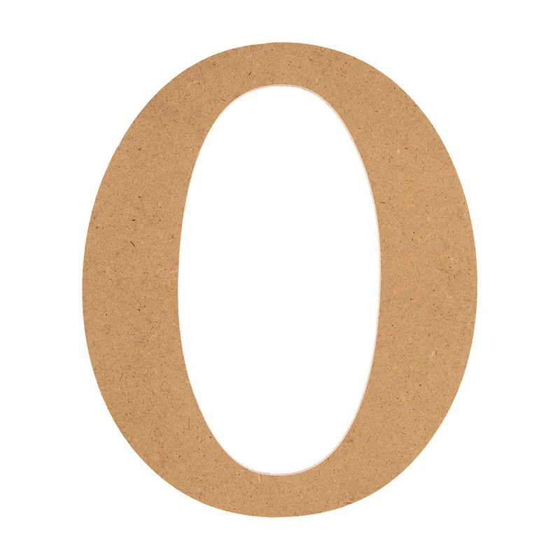 Unpainted Fiberboard Letter "O", 6 in