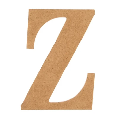 Unpainted Fiberboard Letter "Z", 6 in