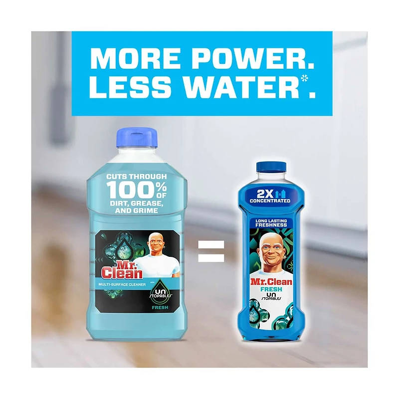 Mr. Clean 2X Concentrated Multi Purpose Cleaner, Unstopables Fresh Scent, 23 fl