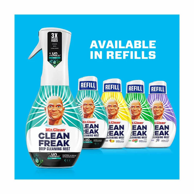 Mr. Clean Clean Freak Deep Cleaning Mist Multi-Surface Spray, Unstopables Fresh