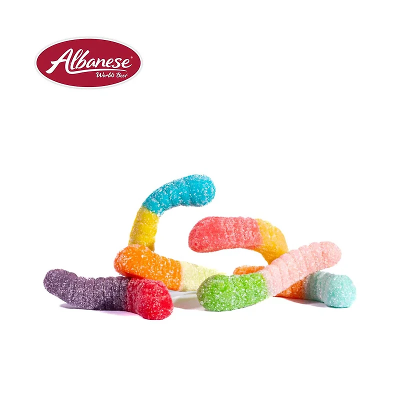 Albanese World's Best Sour 12 Flavor Mini Gummi Worms