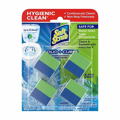 Soft Scrub Duo-Cubes In-Tank Toilet Cleaner - Alpine Fresh, 4 ct