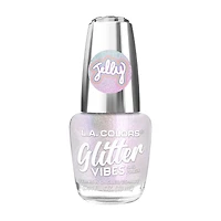 L.A. Colors Jelly Glitter Vibes Nail Polish, Iridescent, 0.44 fl oz