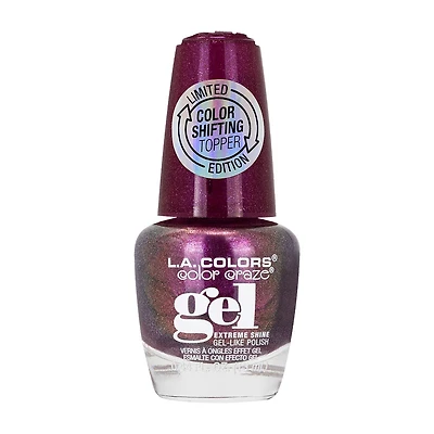 L.A. Colors Color Craze Color Shifting Topper Gel-Like Nail Polish, Nova - 0.44
