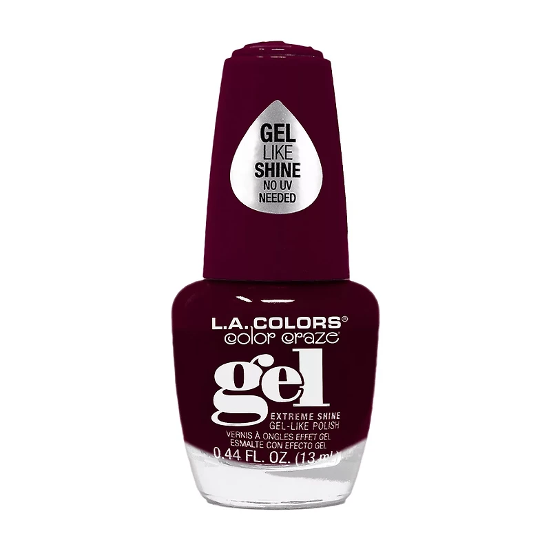 L.A. Colors Color Craze Gel-Like Nail Polish, Berry Rich - 0.44 fl oz