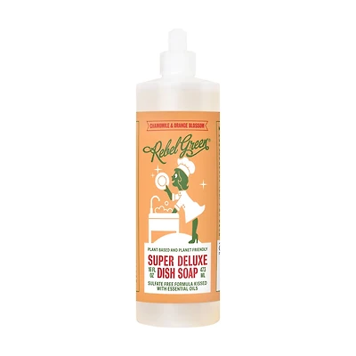 Rebel Green Super Deluxe Dish Soap, Chamomile & Orange Blossom