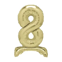 321 Party! Giant Gold Foil Number 8 Balloon Centerpiece, 30 in