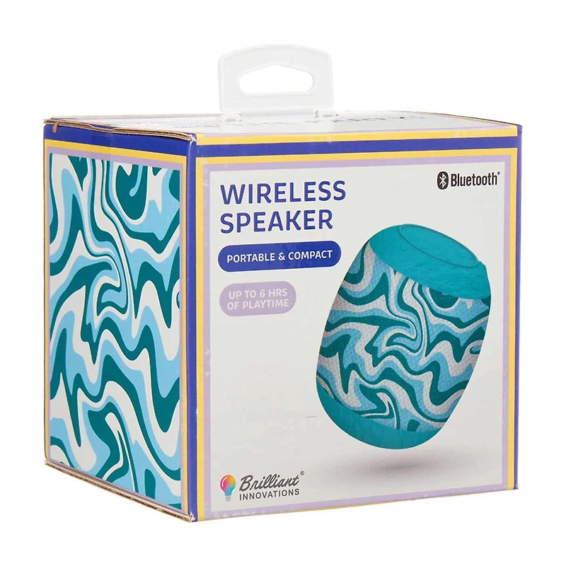 Brilliant Innovations Wireless Speaker, Green Swirl
