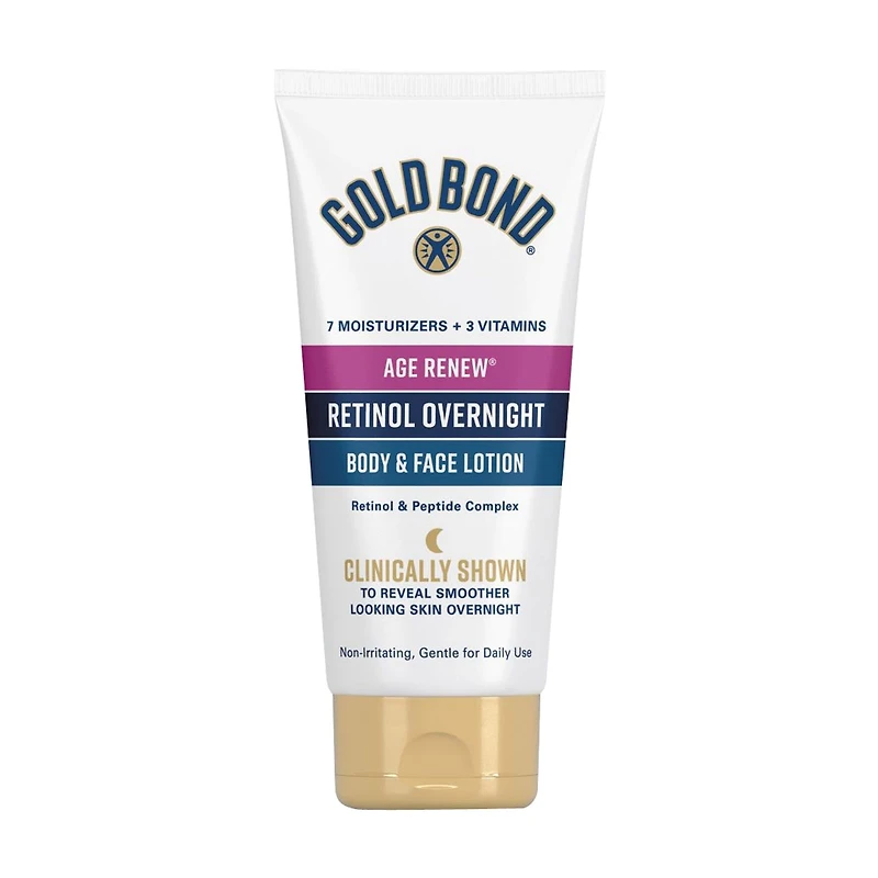Gold Bond Age Renew Retinol Overnight Body & Face Lotion, 4.3 oz
