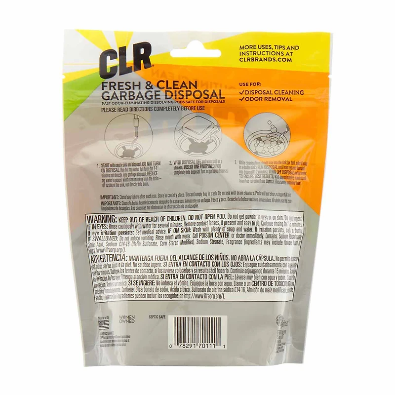 CLR Fresh & Clean Garbage Disposal Pods, Fresh Scent