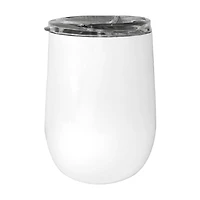 Double Wall Stainless Steel Wine Tumbler, White