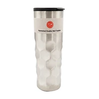 Hammered Double Wall Tumbler, Silver