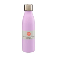 Double Wall Stainless Steel Bottle Push Lid, Lilac