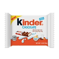 Kinder Chocolate Bars with Creamy Milky Filling, 1.8 oz, 4 pk