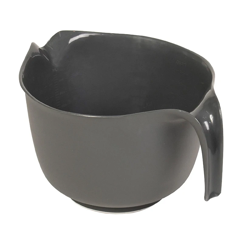 Glad Mixing Bowl with Handle, Gray, 2.84 L