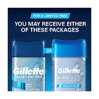 Gillette ClearShield Antiperspirant & Deodorant Clear Gel for Men, Cool Wave, 3.8 oz