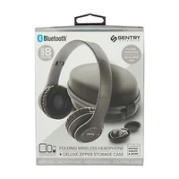 Sentry Foldable Bluetooth Headphones in Zipper Case
