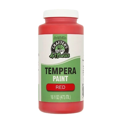 Crafter's Closet ArtBasics Tempera Paint - Red, 16 fl oz
