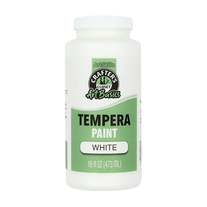 Crafter's Closet ArtBasics Tempera Paint - White, 16 fl oz