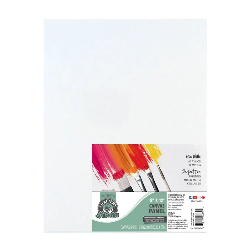 Crafter's Closet ArtBasics Canvas Panel, 9" x 12"