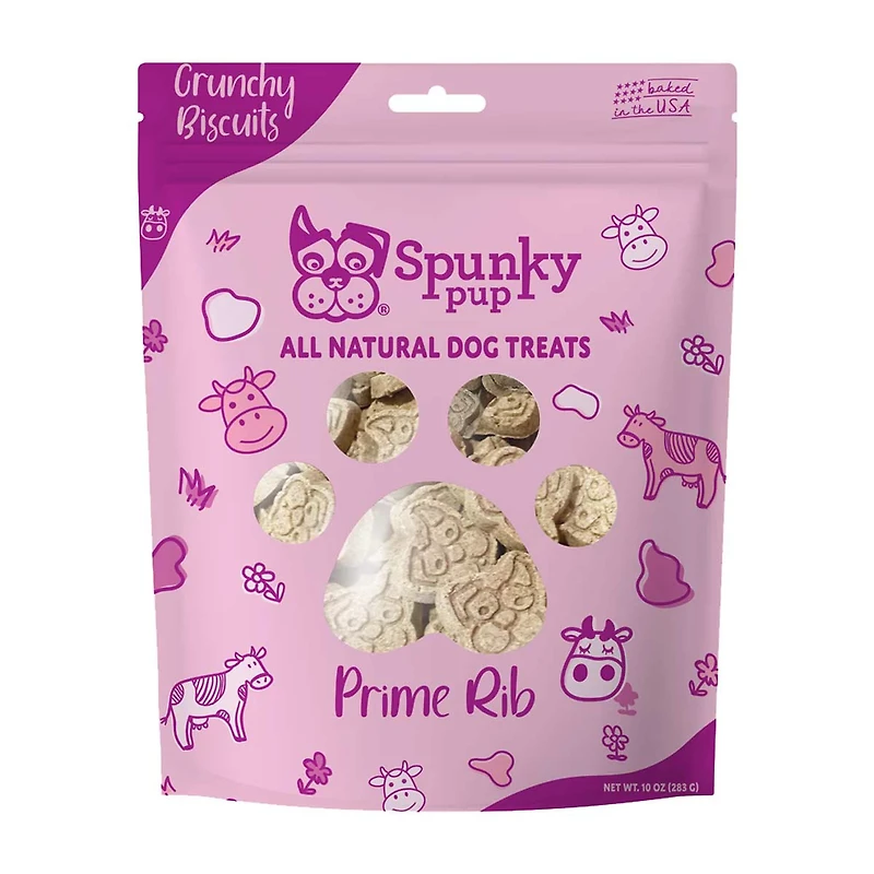 Spunky Pup All Natural Dog Treats, Prime Rib, 10 oz
