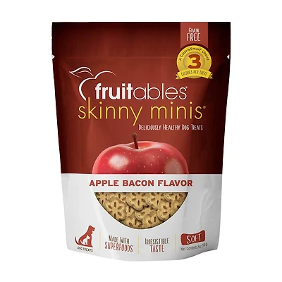Fruitables Apple Bacon Flavor Skinny Minis Dog Treats, 5 oz