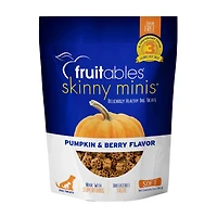 Fruitables Skinny Minis Dog Treats, Pumpkin and Berry Flavor, 5 oz