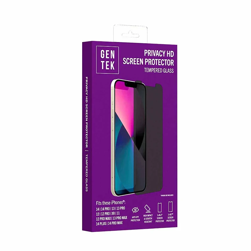 GENTEK Privacy Screen Protector for iPhones, 2 ct