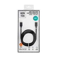 GENTEK USB-C to Lightning Phone Charger, White, 10 ft