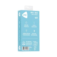 Jade USB-A to USB-C Phone Charge Cable, Black, 10 ft