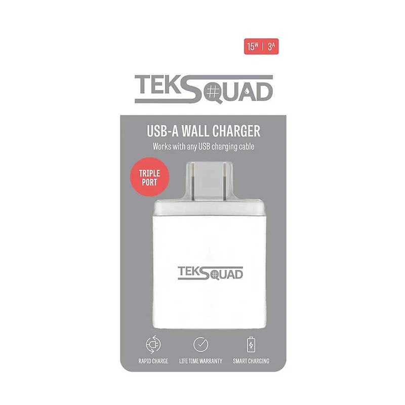 TekSquad Wall Charger, 3 Port