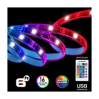Xtreme Lit Multicolor LED Light Strip with Remote Control, 6 Feet