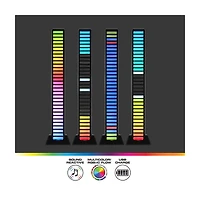 Monster Basics LED Sound-Reactive Rechargeable Multicolor Flow LED Equalizer Light Bar